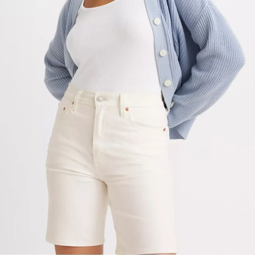Ribcage Bermuda Women's Shorts Sour - White Size 33